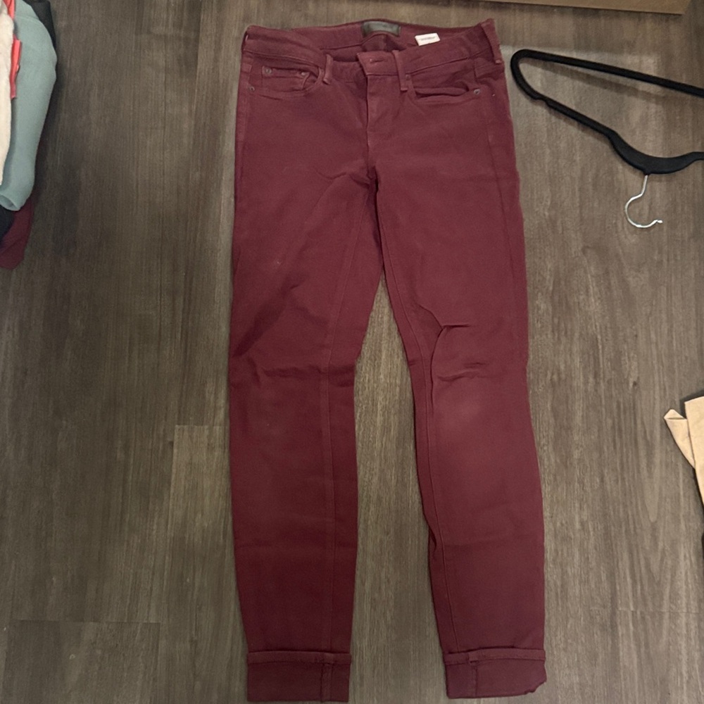 Women's Burgundy Jeans